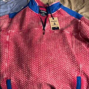 Chubbies Vibrant Pink and Blue Zip-Up Sweater